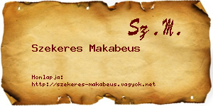 Szekeres Makabeus névjegykártya